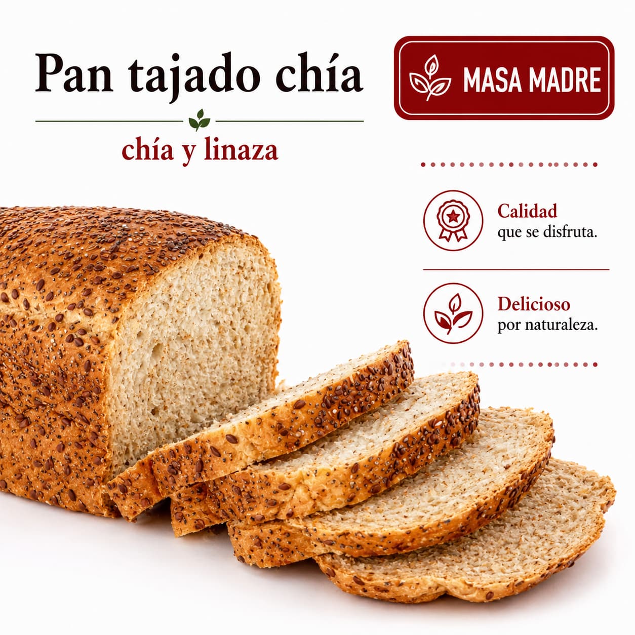 Pan Tajado Chía y linaza