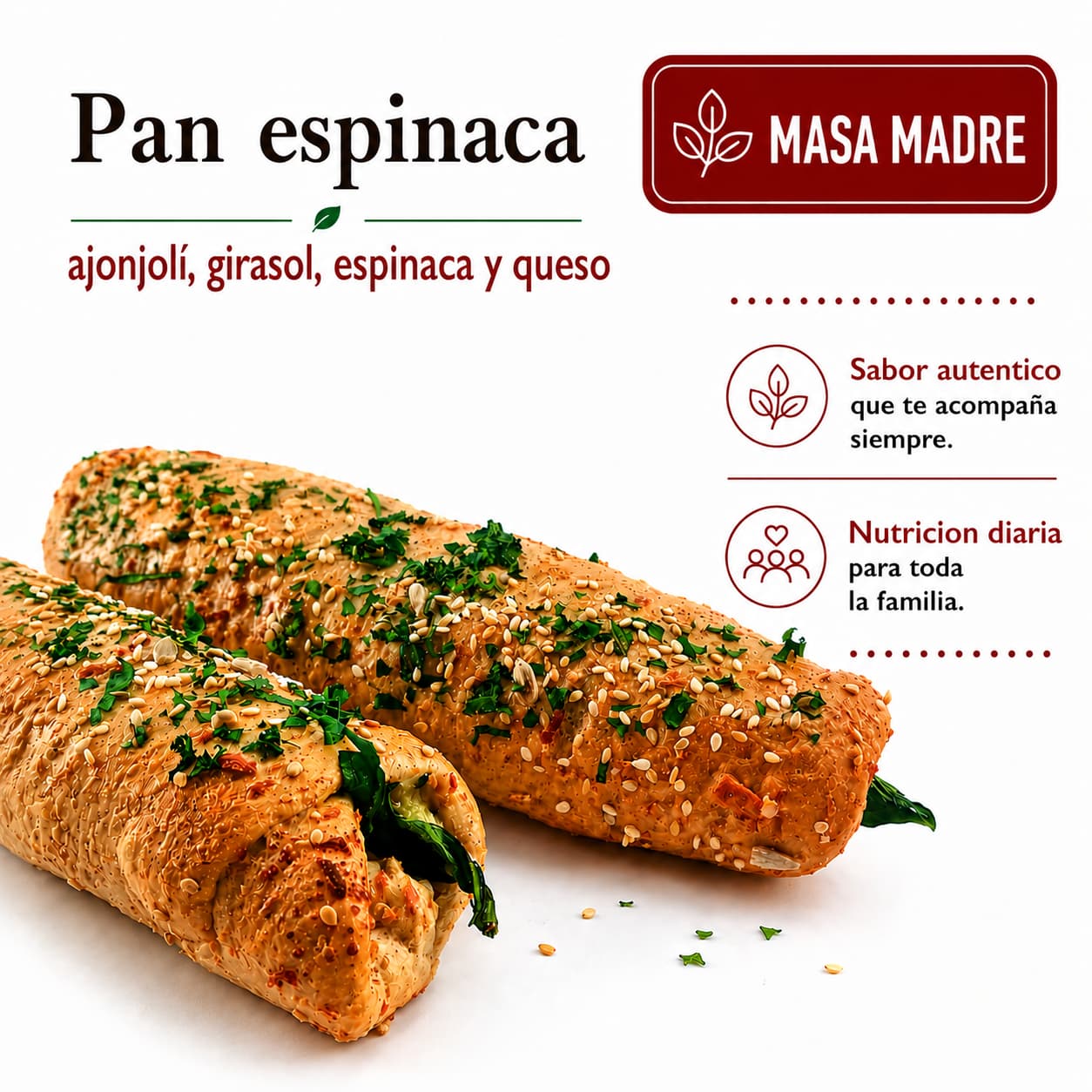 Pan Espinaca y Queso